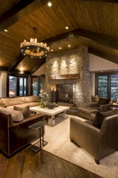 Rustic Family Room - traditional - family room - minneapolis