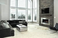 Stone Fireplace Renovation - modern - living room - dc metro
