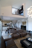 an urban penthouse - modern - living room - tel aviv