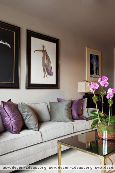 Black & Gold Residence - contemporary - living room - new york