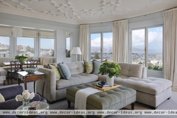 Pacific Hillside Retreat - traditional - family room - san francisco