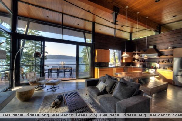 Coeur D’Alene Residence on Lake Coeur D’Alene - modern - living room - other metro