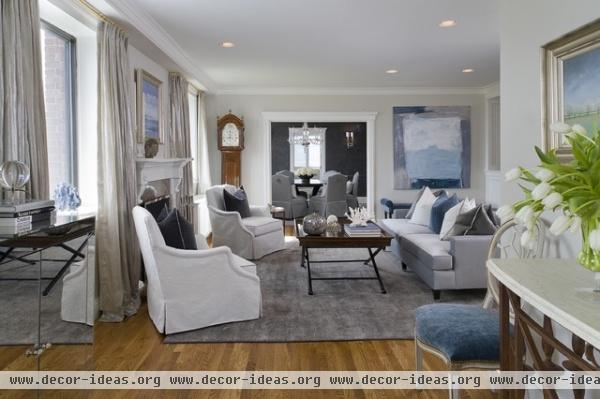 Greenwich Penthouse - traditional - living room - new york