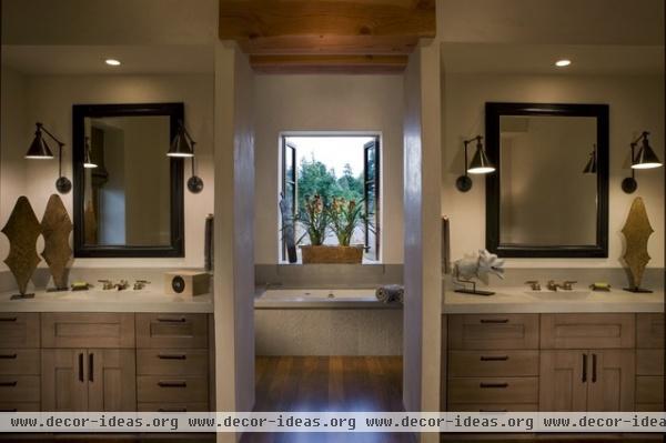 Master Bath with His and Her's Concrete Counters - modern - bathroom - san francisco