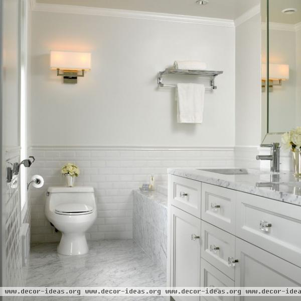 White Marble Bathroom - traditional - bathroom - vancouver