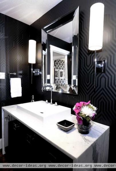 Mallin Cres - Powder Room - contemporary - bathroom - other metro