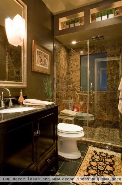 Brown Marble Bathroom - contemporary - bathroom - phoenix