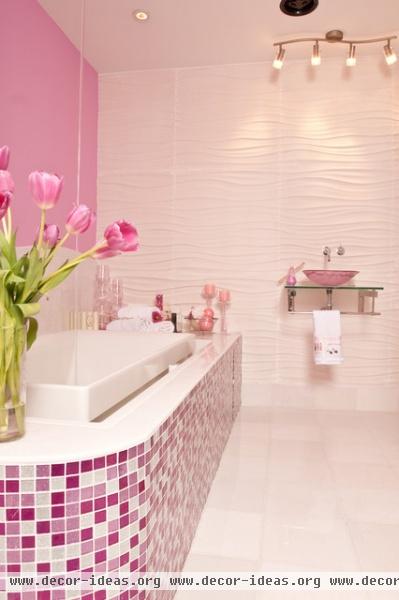 Pink Glitter Bathroom - modern - bathroom - new york