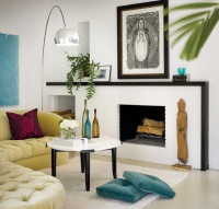 Bright White Fireplace - contemporary - living room - san francisco