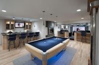 Very Modern Basement Remodel by Moss - modern - media room - dc metro