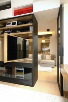 Metal timber Apartment - contemporary - family room - hong kong