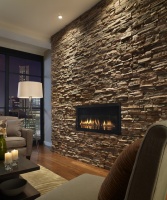 Eldorado Stone, Castaway Stacked Stone - contemporary - living room - new york