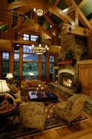 storm mountain ranch house - traditional - living room - denver