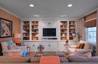 Orange You Happy? - traditional - family room - new york