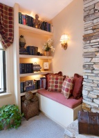 Reading nook with book shelves - traditional - family room - baltimore