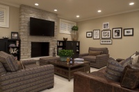 Seeley Media Room - contemporary - media room - chicago