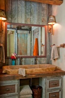 Headwaters Camp Cabin, Big Sky, Montana - eclectic - bathroom - other metro