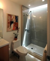 Warm Modern in Noe Valley-Bathroom - modern - bathroom - san francisco