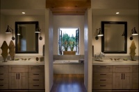 Master Bath with His and Her's Concrete Counters - modern - bathroom - san francisco