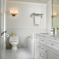 White Marble Bathroom - traditional - bathroom - vancouver