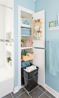 Storage-Packed Small Bathroom Makeover - modern - bathroom - other metro