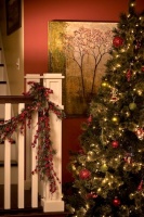 Staircase at Christmas - traditional - staircase - indianapolis