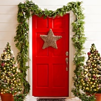 Festive Holiday Door - traditional - entry - other metro