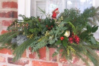 Outdoor Window Holiday Swag - eclectic - exterior - philadelphia