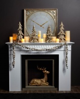 Glowing Holiday Mantel - contemporary - family room - other metro