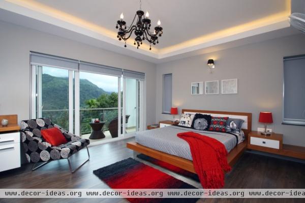 Master suite, Munnar Villa - contemporary - bedroom - other metro