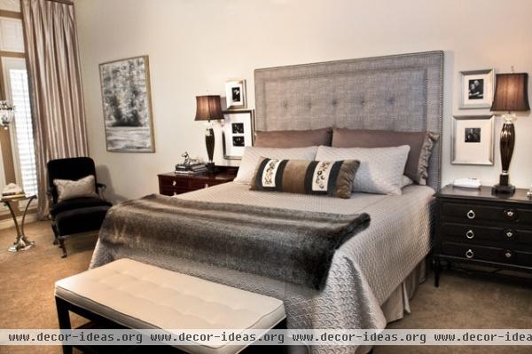 Restful and Elegant Master Bedroom - modern - bedroom - houston