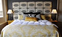 Gray and Yellow Master Bedroom - eclectic - bedroom - other metro