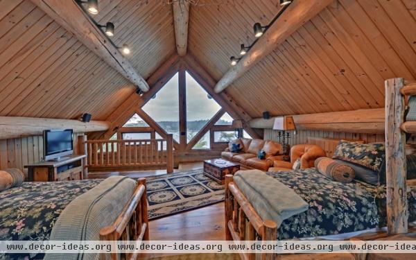 Lake Blue Ridge Custom Log Home - traditional - bedroom - atlanta