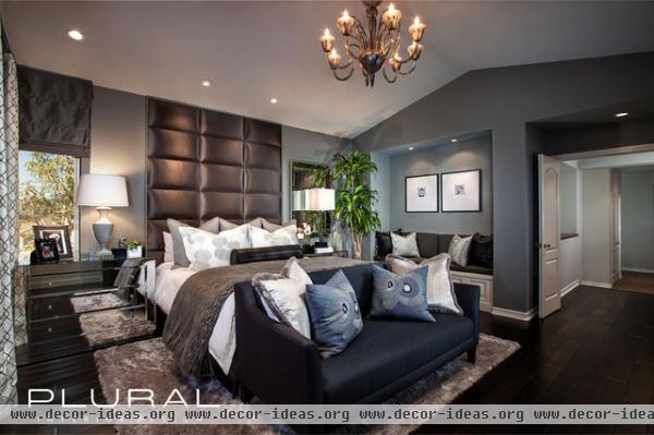 Modern Glam Master Retreat - contemporary - bedroom - orange county