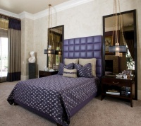 Glamorous Master Bedroom in Hollywood Regency Style - Robert Naik photography - contemporary - bedroom - san francisco