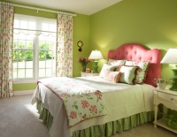 Pink and Green Bedroom - traditional - bedroom - san diego