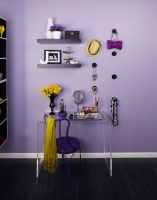 Purple Nook with Space-saving Organizers - contemporary - bedroom - other metro