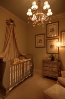 Elegant Baby's Nursery with Mirrored Furniture and Sleigh Bed Crib - traditional - bedroom - new orleans