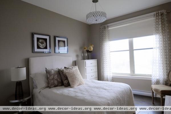 monochromatic guest room - contemporary - bedroom - other metro