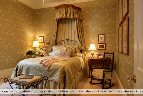 Thibaut Designs Toile on Toile Guest Bedroom - traditional - bedroom - new orleans