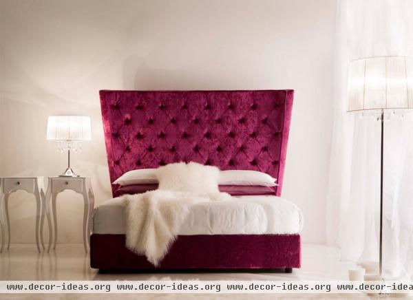 Gorgeous high-backed Butterfly Bed by Moda in Pink - eclectic - bedroom - london