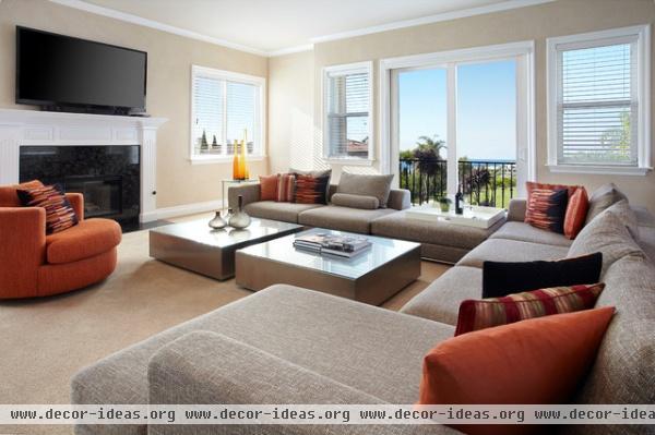 Telling Resident living room relooking express - modern - family room - orange county