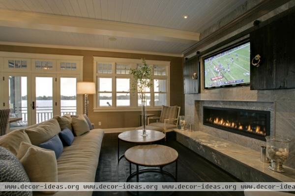 Lounging at the Lake- Lake Minnetonka - contemporary - family room - minneapolis