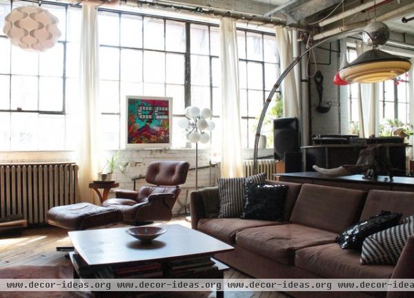 My Houzz: Vintage finds in funky Montreal artists' loft - eclectic - living room - montreal