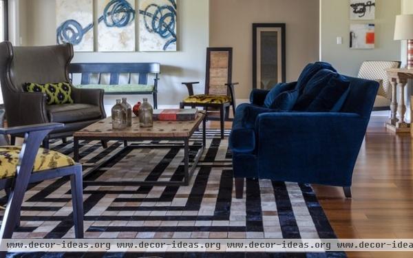 Colored Couches - eclectic - living room - new orleans