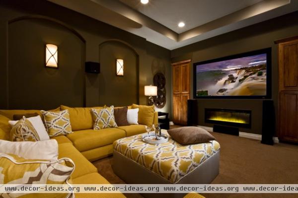 Jimmy Jacobs Custom Homes - Vintage Oaks - contemporary - media room - austin