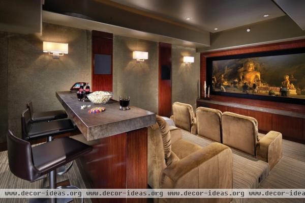 Contemporary Style in Laguna Beach, California - contemporary - media room - orange county