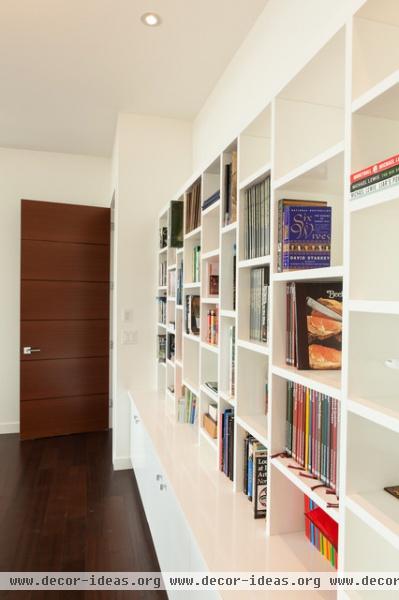 library - modern - living room - edmonton