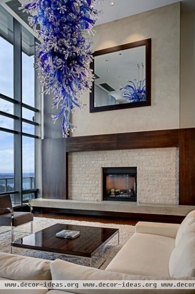 Penthouse Condo - modern - living room - seattle