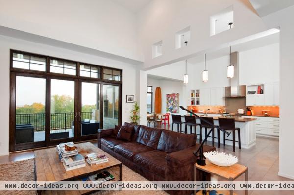 Hill Country Contemp 2 - contemporary - family room - austin